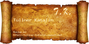 Tullner Katalin névjegykártya